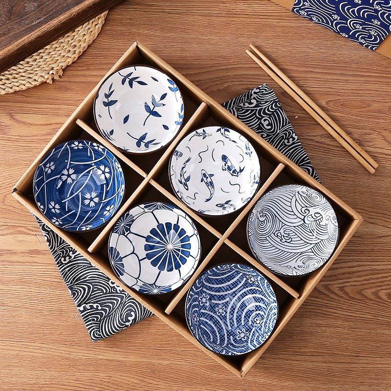4.5 Inch Blue And White Small Gift Box Rice