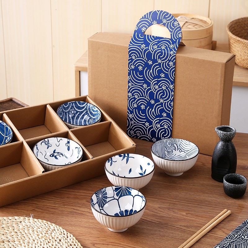 4.5 Inch Blue And White Small Gift Box Rice