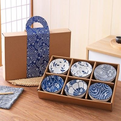 4.5 Inch Blue And White Small Gift Box Rice