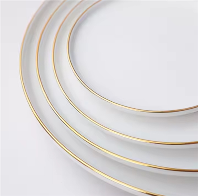All Sizes Of Flat Plate With Gold Edge
