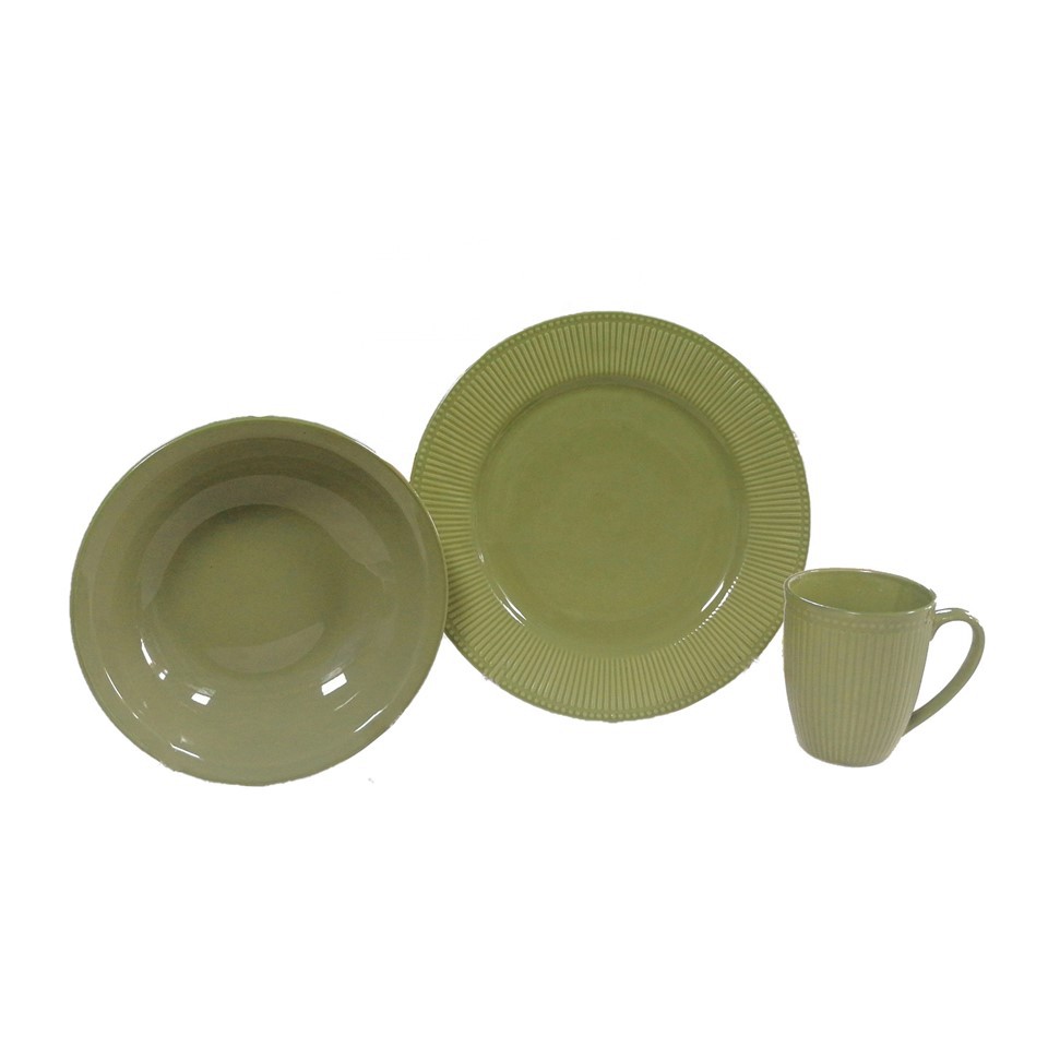 Seturi de veselă din ceramică cu glazură de culoare cu design frumos