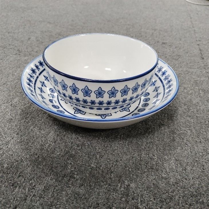 Blue Design Pattern Ceramic Set