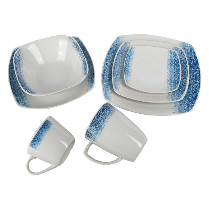 Blue Polka-dot Square Disk