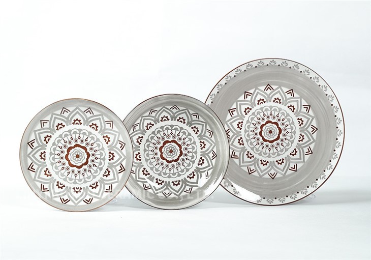 Bohemian Pad Print Dinnerware 24 Set