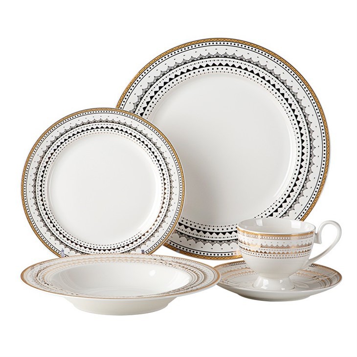 Bone China Tableware Set Luxury Fine