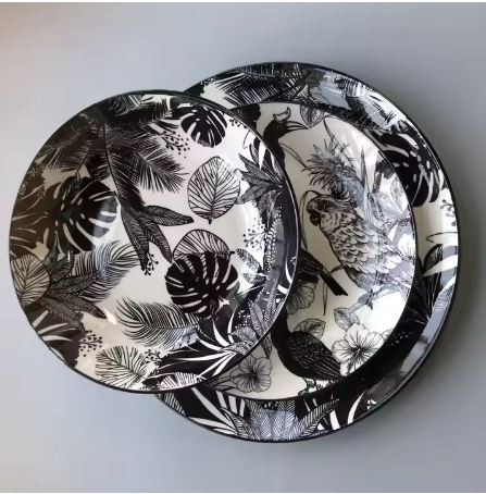 Ceramic Pad Printing Dishes Set