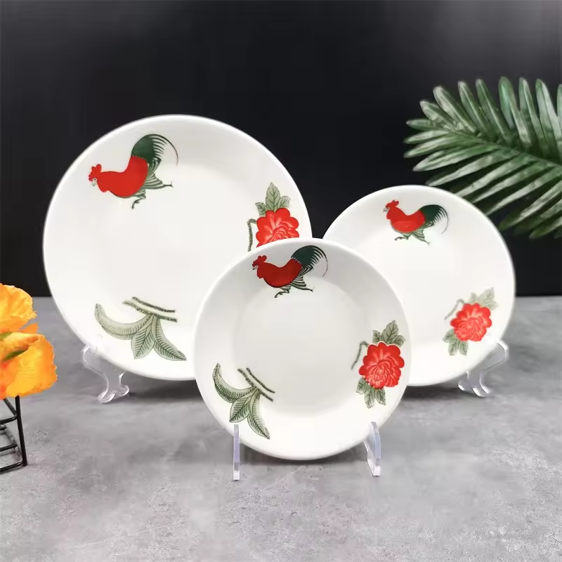 Cock Design Ceramic Dinnerware