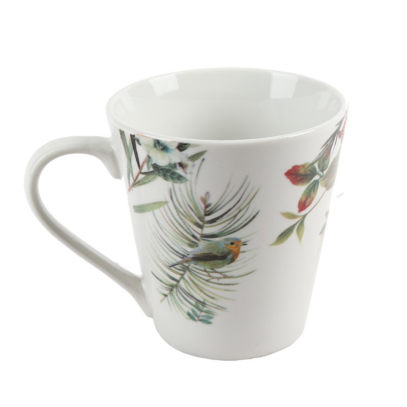 Flower And Bird Applique Ceramic Tableware