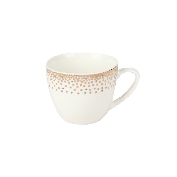 Gold Dot Plate And Bowl Porcelain Set