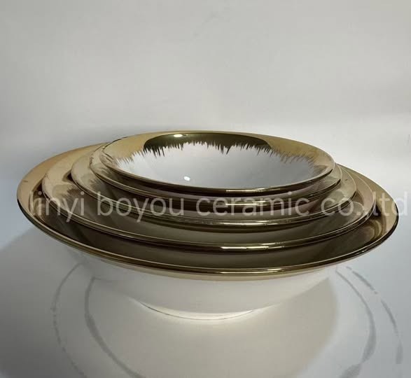 Golden Flower Desugn Plate