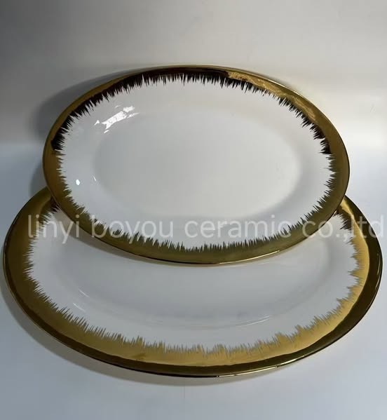 Golden Flower Desugn Plate
