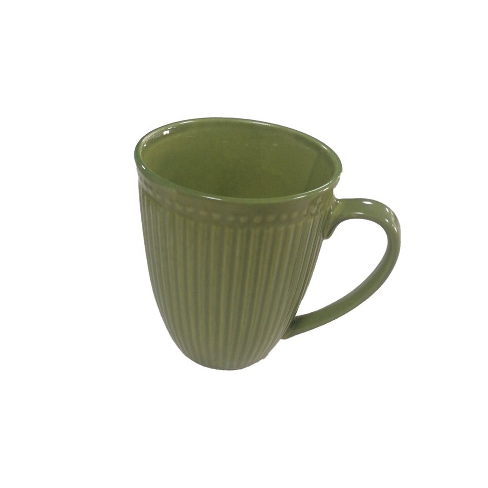 Green Embossed Ceramic Set