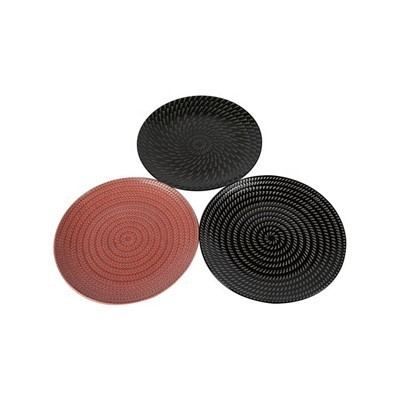 Red And Black Stoneware Set